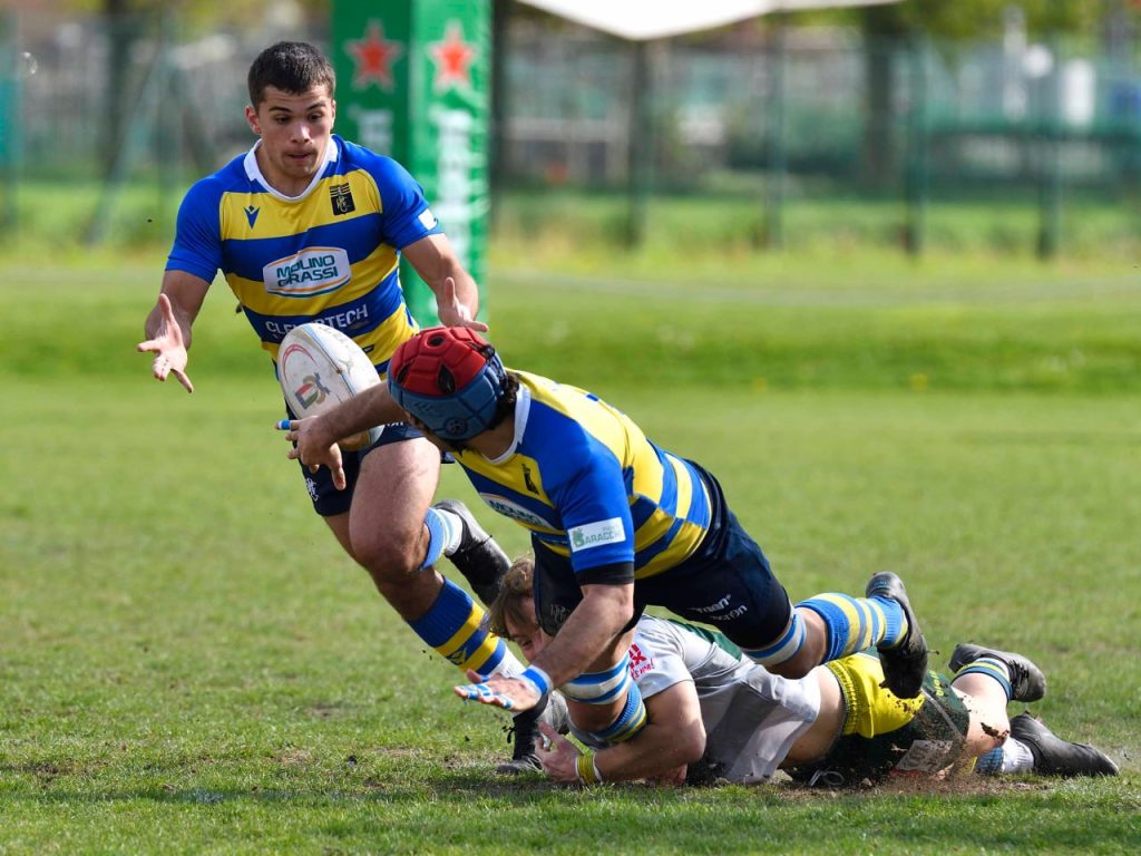 foto MOLINO GRASSI AND RUGBY PARMA FOR 16 YEARS SCORING A TRY TOGETHER