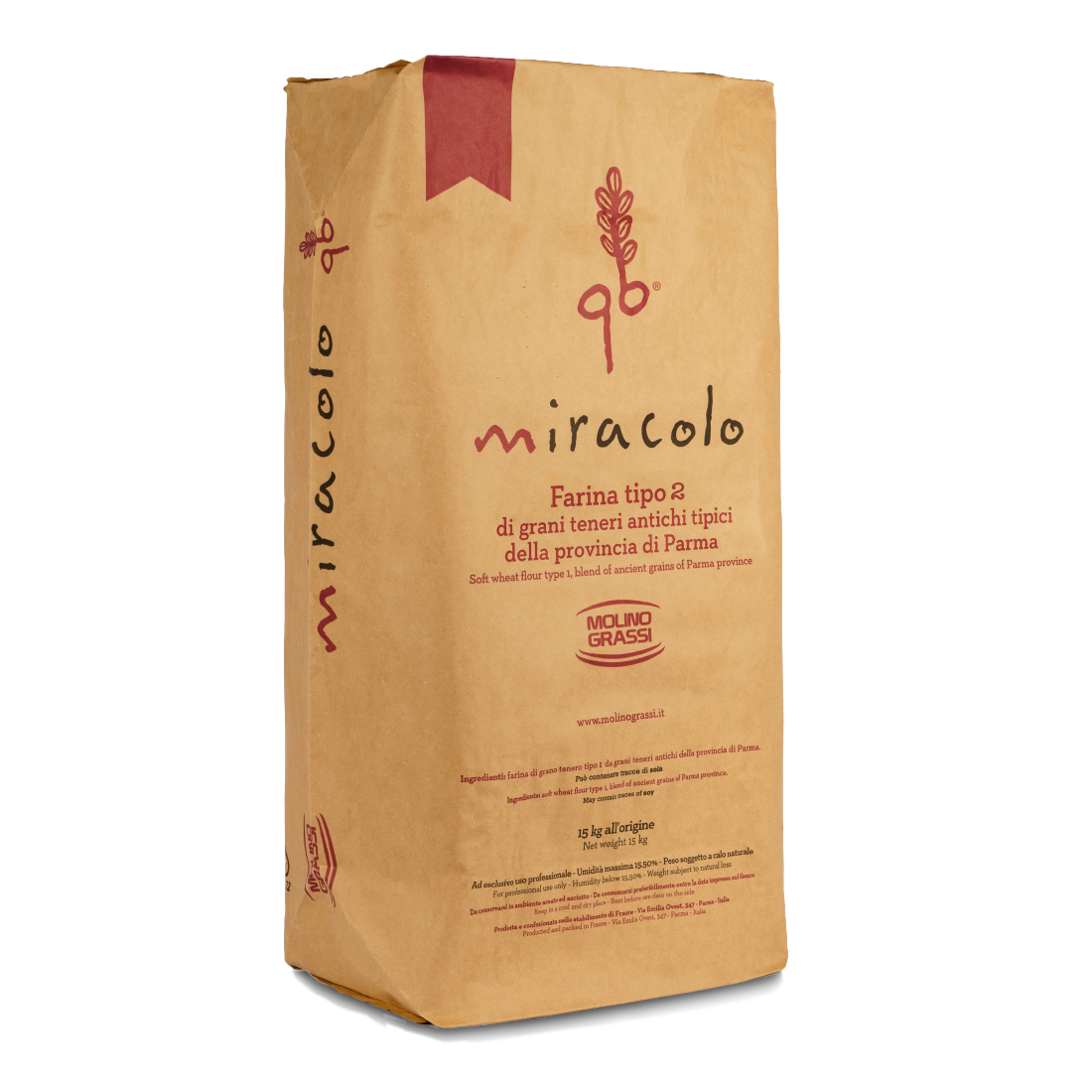Farina Miracolo Tipo Due (15 kg) - Molino Grassi